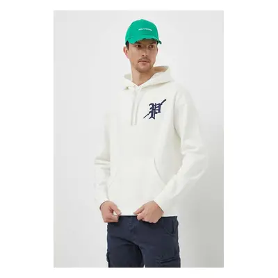 Mikina Polo Ralph Lauren pánská, bílá barva, s kapucí, s aplikací, 710917915