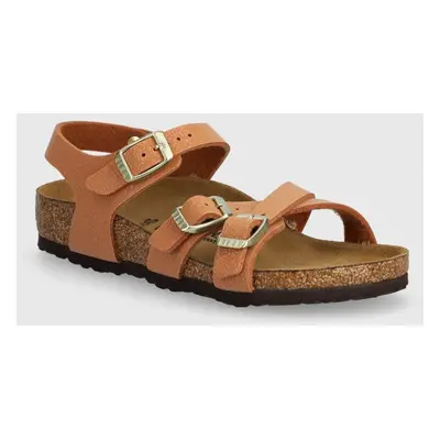 Dětské kožené sandály Birkenstock Kumba Kids BFBC hnědá barva