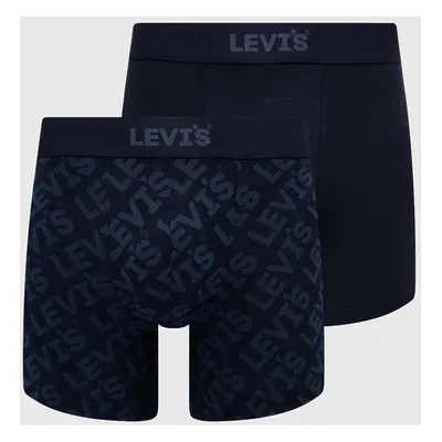 Boxerky Levi's 2-pack pánské, tmavomodrá barva