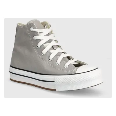 Dětské tenisky Converse A07346C šedá barva