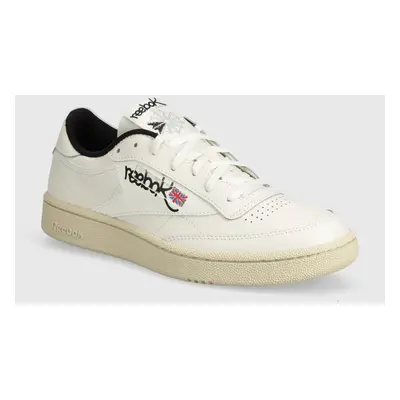 Kožené sneakers boty Reebok Classic Club C 85 béžová barva, 100074477