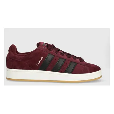 Semišové sneakers boty adidas Originals Campus 00s vínová barva, IF8765