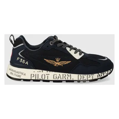 Sneakers boty Aeronautica Militare tmavomodrá barva, SC276CT3332