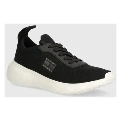 Sneakers boty Tommy Jeans TJW FLEXI RUNNER černá barva, EN0EN02489