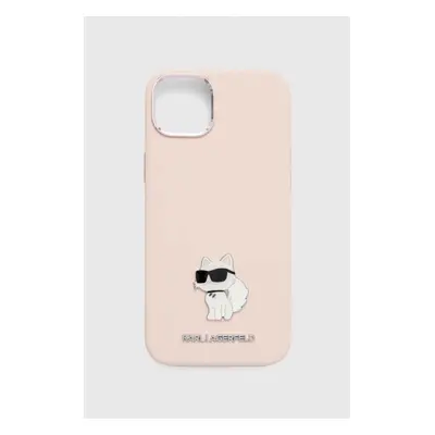 Obal na telefon Karl Lagerfeld iPhone 15 Plus / 14 Plus 6.7'' růžová barva