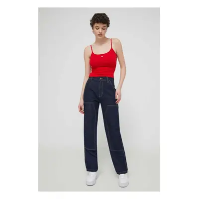 Džíny Dickies MADISON DOUBLE KNEE DENIM W dámské, high waist, DK0A4YGL