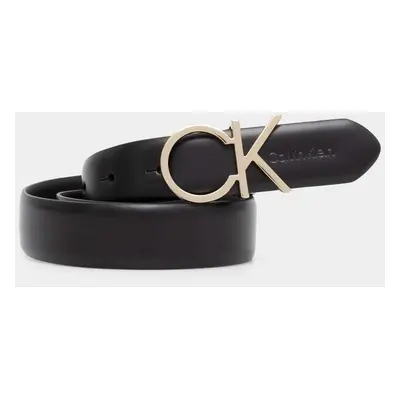 Kožený pásek Calvin Klein dámský, černá barva, K60K610157