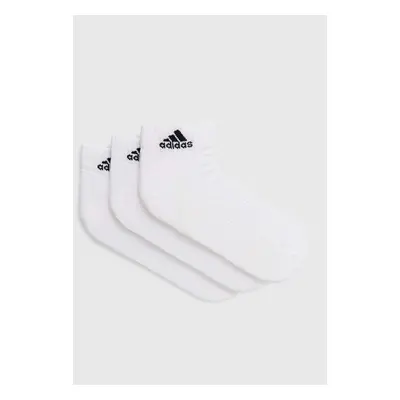 Ponožky adidas 3-pack bílá barva, HT3441