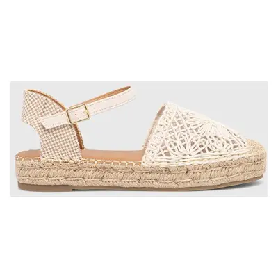 Espadrilky Answear Lab béžová barva, na platformě