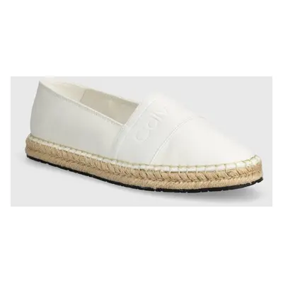 Espadrilky Calvin Klein ESPADRILLE HE bílá barva, HW0HW01918