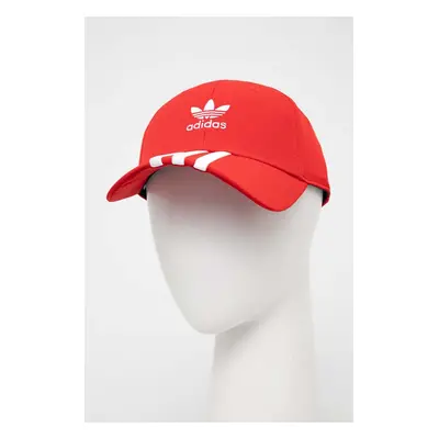 Kšiltovka adidas Originals červená barva, s aplikací, IS4631