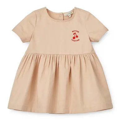 Dětské bavlněné šaty Liewood Livia Baby Dress červená barva, mini