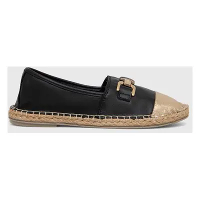 Kožené espadrilky Answear Lab černá barva