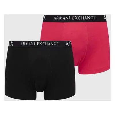 Boxerky Armani Exchange 2-pack pánské, růžová barva, 957027 CC282 NOS