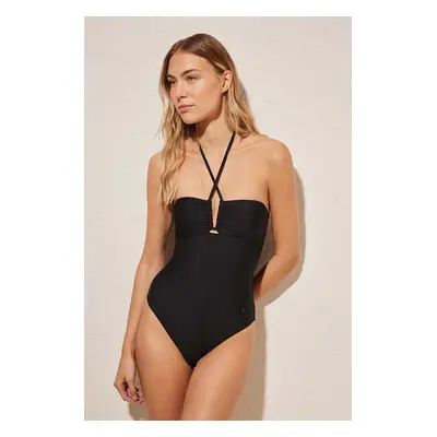 Jednodílné plavky women'secret PERFECT FIT 1 černá barva, mírně vyztužený košík, 5527098