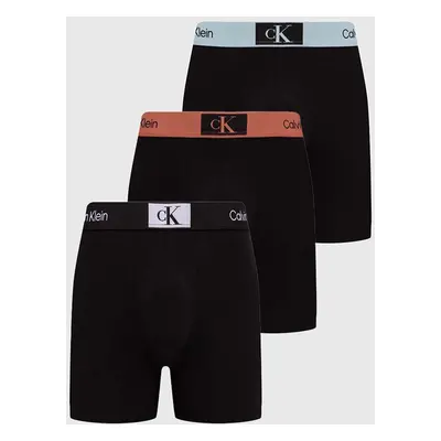 Boxerky Calvin Klein Underwear 3-pack pánské, černá barva, 000NB3529A