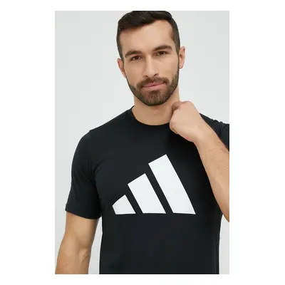 Tréninkové tričko adidas Performance černá barva, s potiskem, IB8273