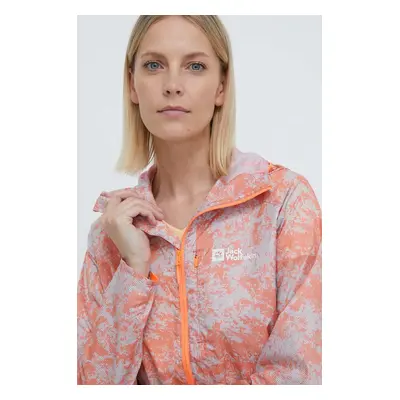 Větrovka Jack Wolfskin PRELIGHT WIND JKT oranžová barva, 1307851