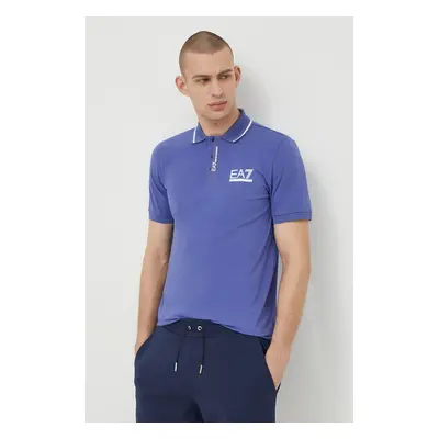 Polo tričko EA7 Emporio Armani s potiskem