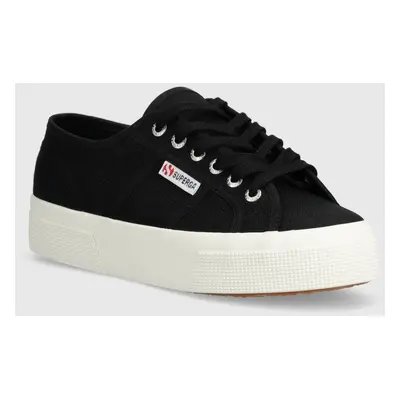 Tenisky Superga 2740 PLATFORM dámské, bílá barva, S21384W