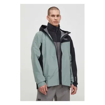 Nepromokavá bunda adidas TERREX Multi 2.5 L RAIN.RDY pánská, zelená barva, IN4770