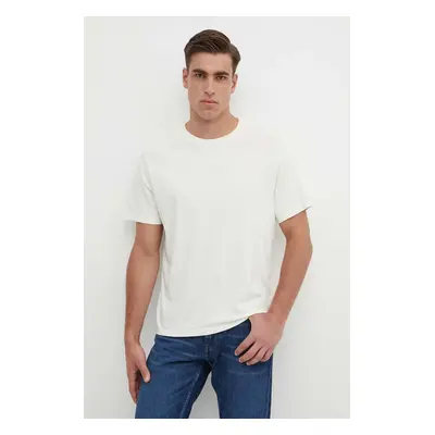 Bavlněné tričko Pepe Jeans Dave Tee béžová barva, s potiskem, PM509231