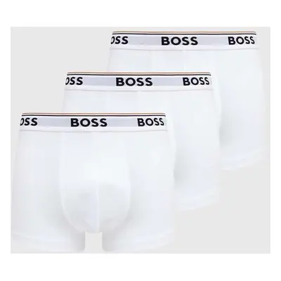 Boxerky BOSS 3-pack pánské, bílá barva, 50475274