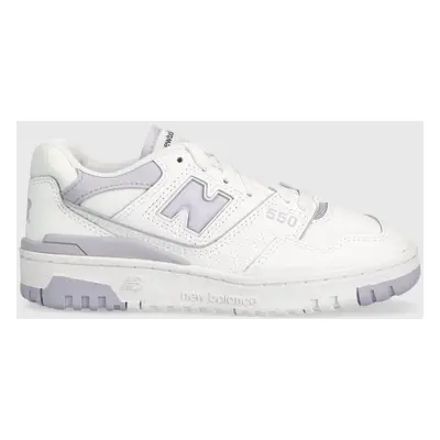 Kožené sneakers boty New Balance BBW550BV bílá barva