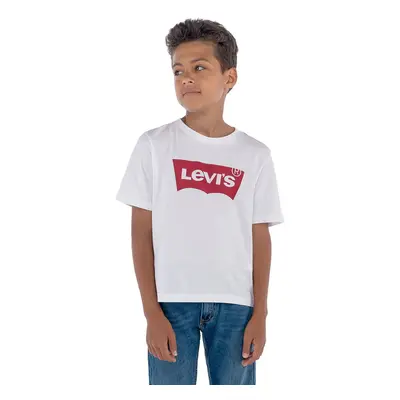 Dětské tričko Levi's bílá barva, s potiskem