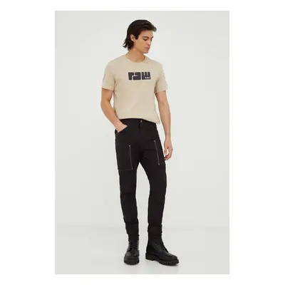 Kalhoty G-Star Raw pánské, černá barva, jednoduché