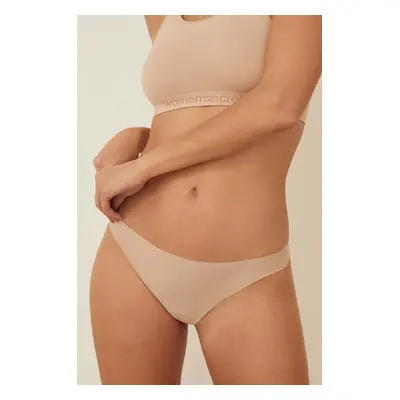 Tanga women'secret 2-pack béžová barva, 7683089.34