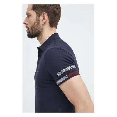 Polo tričko Tommy Hilfiger tmavomodrá barva, MW0MW34780