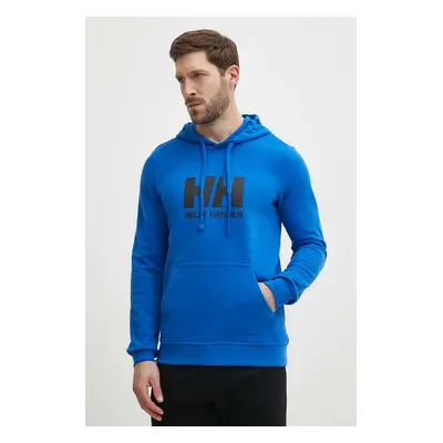 Bavlněná mikina Helly Hansen HH LOGO HOODIE pánská, s kapucí, s aplikací, 33977