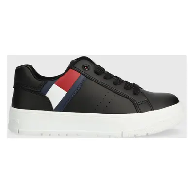 Dětské sneakers boty Tommy Hilfiger černá barva