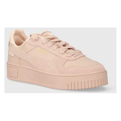 Kožené sneakers boty Puma Carina Street SD růžová barva, 395093