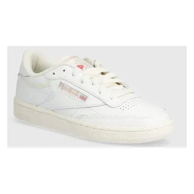 Kožené sneakers boty Reebok Classic Club C 85 bílá barva, 100074234