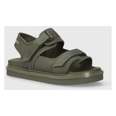 Sandály Calvin Klein Jeans SANDAL VELCRO NP IN MR pánské, zelená barva, YM0YM00940