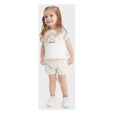 Kojenecká sada Levi's LVG SHELL TEE & SHORT SET žlutá barva