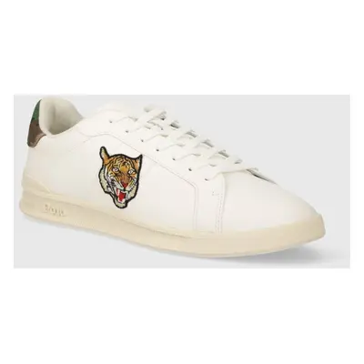 Kožené sneakers boty Polo Ralph Lauren Hrt Crt II bílá barva, 809937845001