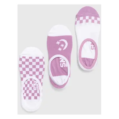 Ponožky Vans 3-pack dámské, fialová barva