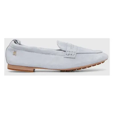 Semišové mokasíny Tommy Hilfiger TH SUEDE MOCCASIN dámské, na plochém podpatku, FW0FW07714