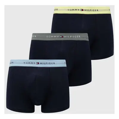 Boxerky Tommy Hilfiger 3-pack pánské, zelená barva, UM0UM02763