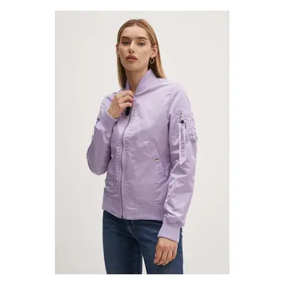 Bomber bunda Alpha Industries MA-1 VF LW fialová barva, přechodná