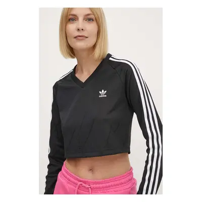 Tričko s dlouhým rukávem adidas Originals černá barva, IT9707