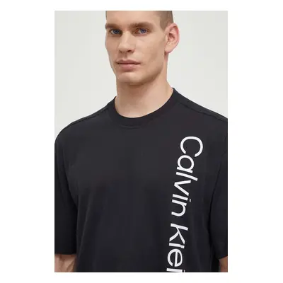 Bavlněné tričko Calvin Klein Performance černá barva, s potiskem