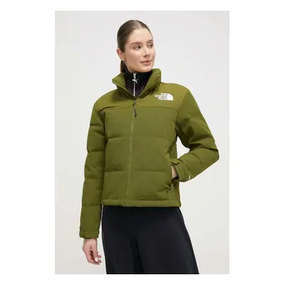 Péřová bunda The North Face 92 RIPSTOP NUPTSE dámská, zelená barva, zimní, NF0A870RPIB1