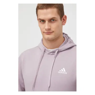 Mikina adidas pánská, růžová barva, s kapucí, hladká, IN0328