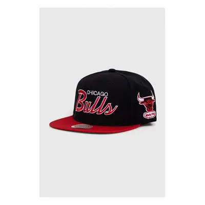 Kšiltovka Mitchell&Ness Chicago Bulls černá barva, vzorovaná