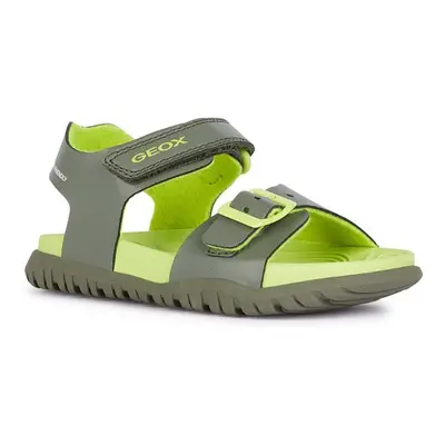 Dětské sandály Geox SANDAL FUSBETTO zelená barva