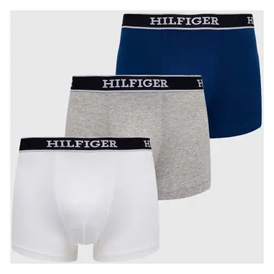 Boxerky Tommy Hilfiger 3-pack pánské, tmavomodrá barva, UM0UM03185